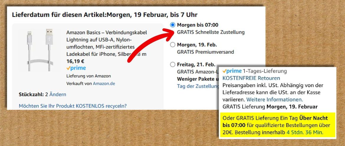 Amazons Nachtexpress – Ultraschnelle Lieferung bis 7 Uhr morgens
