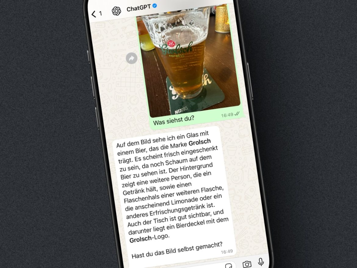 ChatGPT mit mehr Funktionen in WhatsApp – Bilder und Sprachnachrichten jetzt möglich