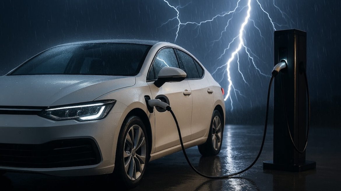 E-Autos bei Gewitter laden: Das musst du wissen