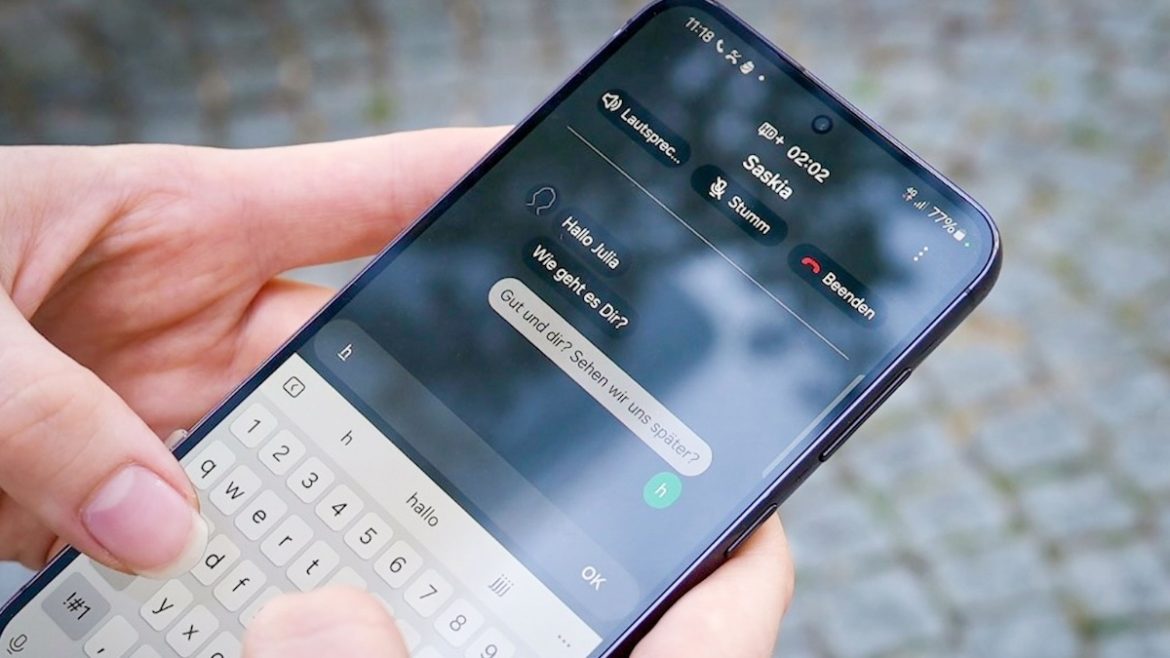 Echtzeitnachrichten während des Telefonierens verschicken